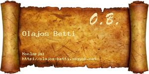 Olajos Betti névjegykártya